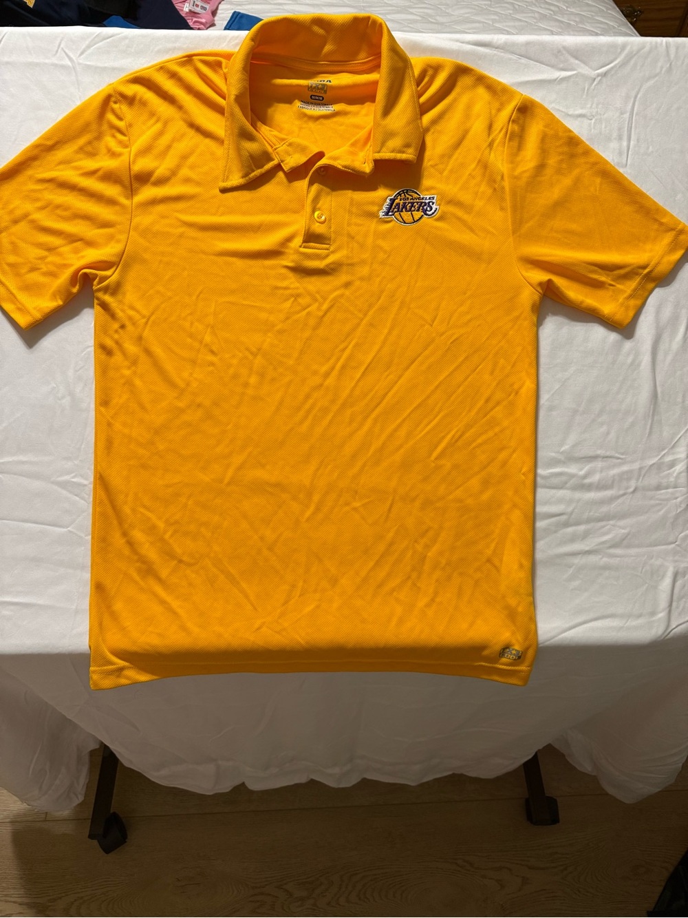 NBA Men's Yellow Lakers Polo Shirt